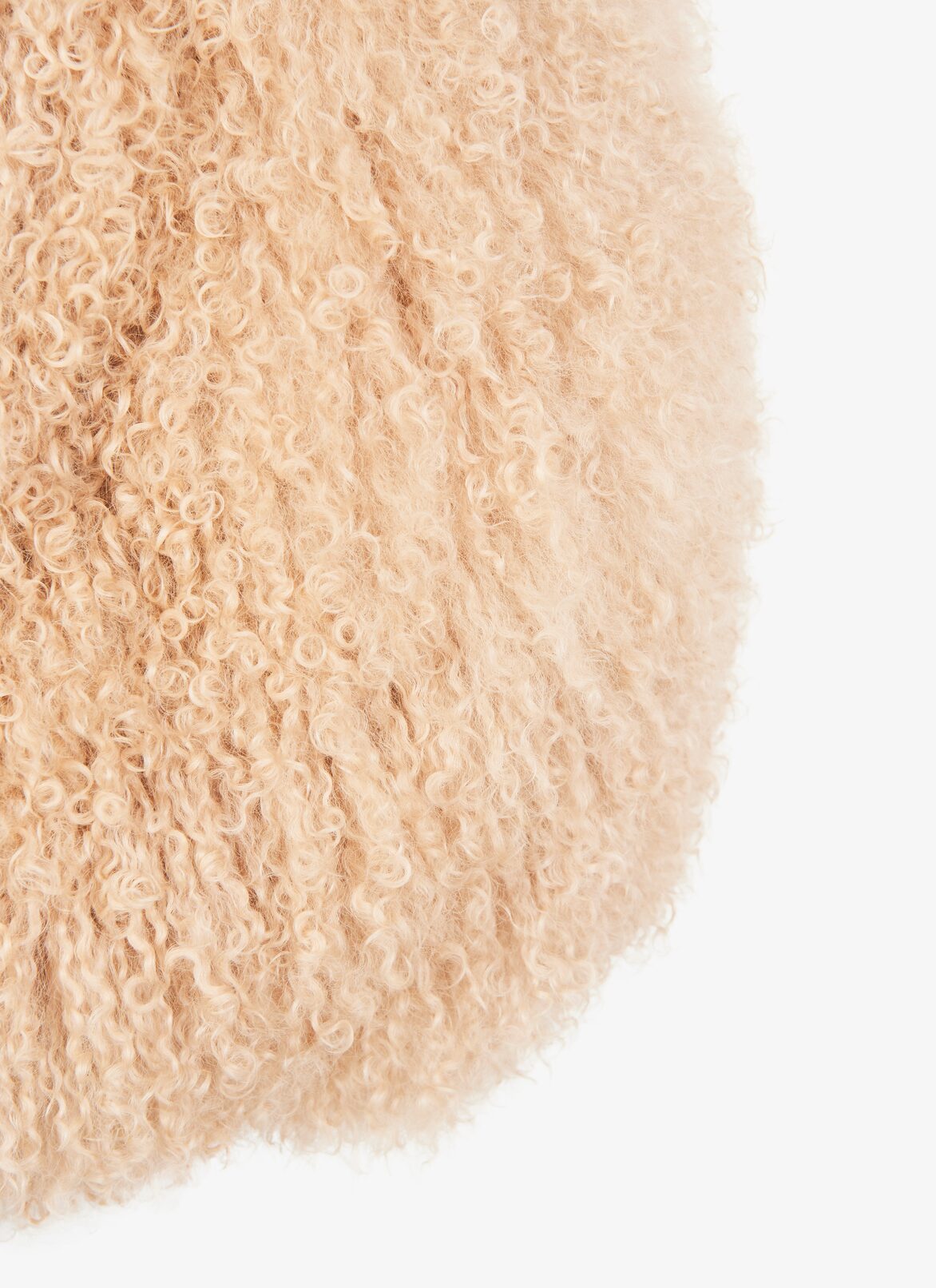 Mongolia Lambskin Mini Skirt ALAÏA BEIGE MONGOLIA LAMBSKIN MINI SKIRT